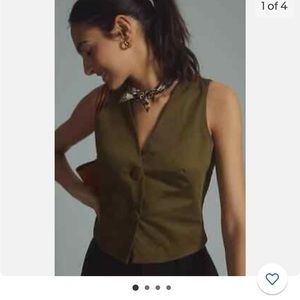 Maeve Moss Colored Vest from Anthropologie Size 6